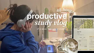 48-HOUR productive study vlog of a senior high school student 🍓