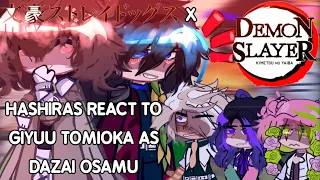 Hashiras react to Giyuu Tomioka as Dazai Osamu | BSD x Demon Slayer/KNY | GCRV | Gacha Club | 1/2 |