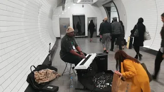 Great performance in London, Tottenham Court Road Station