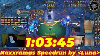 Naxxramas Speedrun, 1:03:45 by Luna, Noggenfogger EU. Fury Warrior PoV