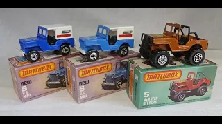 Matchbox Superfast MB5g & MB5h Jeeps Matchbox Picture Box Collection