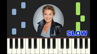 SLOW piano tutorial "CHEVAL D'AMBLE" Sheila, avec partition gratuite (pdf)
