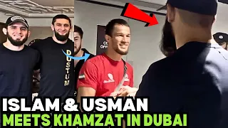 Islam Makhachev And Usman Nurmagomedov Meets Khamzat Chimaev In Dubai (VIDEO)