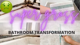 *EXTREME* BATHROOM DEEP CLEAN // DIRTY BATHROOM TRANSFORMATION // CLEANING MOTIVATION 2021