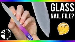 How to File & Shape Your Nails With Glass😍