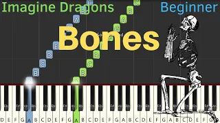 Imagine Dragons - Bones (Easy Piano Tutorial for Beginners)