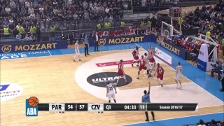 ABA Liga 2016/17 highlights, Round 21: Partizan NIS - Crvena zvezda mts (5.2.2017)