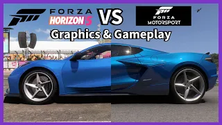 Forza Horizon 5 vs Forza Motorsport | Corvette E-ray Engine Sound, Gameplay & Graphics Comparison