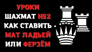 ЭТО ДОЛЖЕН ЗНАТЬ КАЖДЫЙ ШАХМАТИСТ. УРОКИ ШАХМАТ С НУЛЯ №2. КАК СТАВИТЬ МАТ ЛАДЬЕЙ ИЛИ ФЕРЗЁМ.