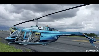 Helicóptero accidentado en Aeropuerto de Pereira es retirado en cama baja
