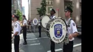 (3922) N.Y.C. Police Marching Band participate in Celebrate Israel Parade up Fifth Ave