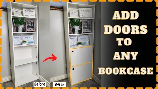Quick And Easy Way To Add Doors To Any Bookcase!!