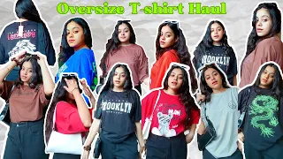 Amazon *Huge* Oversized Tshirt haul 🛍💓|| trendy & affordable t-shirts 🫧|| Niharika kumari ||