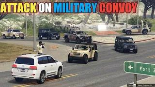 GTA 5 - Attack on Military Convoy | Trevor Kidnapped Military Chief