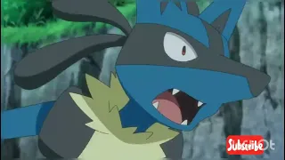 Pokemon sword and shield episode 108//lucario mega auro and greninja returns with lowtry song amv