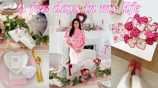 vlog | a few working days in my life: valentine's tablescape, behind the scenes photoshoot & more!