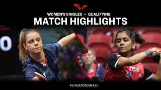 Sreeja Akula vs Charlotte Lutz | WS Qual | Singapore Smash 2023