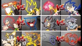FRIDAY NIGHT FUNKIN vs Sonic Pancake art Challenge/ Eggman, Sonic, Huggy Wuggy, Tricky, Hypno...FNF