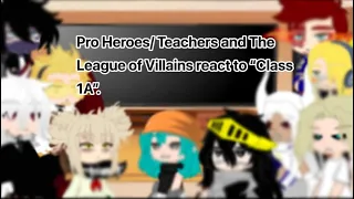 Pro Heroes/ Teachers, and the League of Villains react to " Class 1A TikToks"