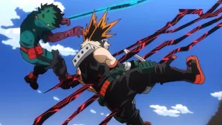 bakugo getting stabbed to save deku