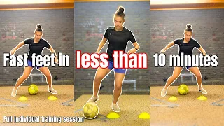 HOW TO IMPROVE YOUR FOOTWORK IN SOCCER? | 9 FOOTWORK DRILLS TO GET FAST FEET INSTANTLY!