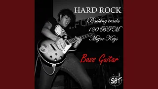 Hard Rock Bass Guitar Backing Track in G Major, 120 BPM, Vol. 1