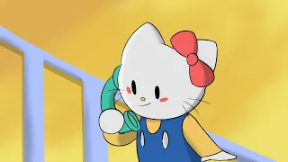 Hello Kitty answers a phone call