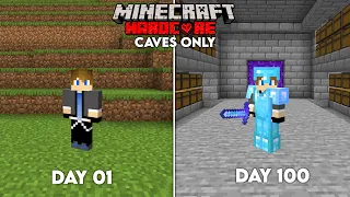 I Survived 100 Days In Caves Only World In Minecraft Hardcore (HINDI)