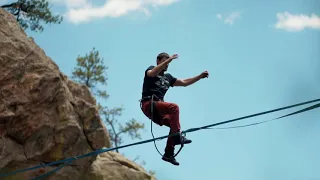 ERIC HAKE | World's First Highline Double Backflip