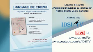13.04.2023, 14:00 | Lansarea cărții „Pagini de lingvistică basarabeană”.