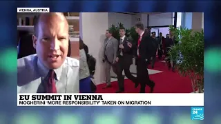 EU Summit in Vienna: leaders "at pains to show unity"