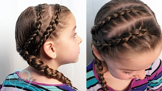 Toddler Double Dutch Accent Braids Hairstyle | Pretty Hair is Fun