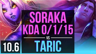 SORAKA & Ezreal vs TARIC & Varus (SUPPORT) | KDA 0/1/15 | KR Grandmaster | v10.6