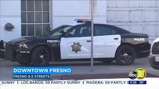 Police search for suspect who stabbed a man in Downtown Fresno