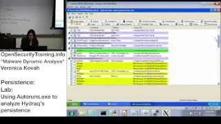 Dynamic Malware Analysis D2P03 Persistence Lab Hydraq with Autoruns