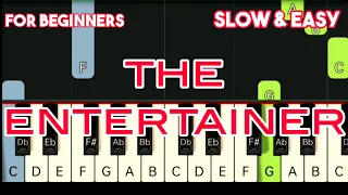 SCOTT JOPLIN - THE ENTERTAINER | SLOW & EASY PIANO TUTORIAL