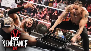 Carmelo Hayes executes a steel chair assault on Trick Williams: NXT Vengeance Day 2024 highlights