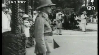 BELGIAN CONGO: Ceremony held in Leopoldville on the anniversary of King Albert's death (1943)