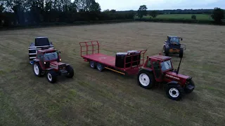 Two Fiat / New Holland 110-90 Drawing Baled Silage