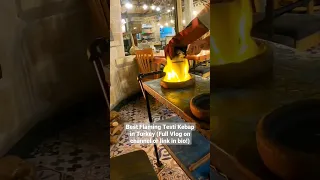 Best FLAMING Testi Pottery Kebap in Turkey (Full Reaction) #turkishkebab #food #foodasmr