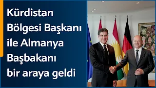 Kürdistan Bölgesi Başkanı Neçirvan Barzani ile  Almanya Başbakanı Olaf Scholz bir araya geldi