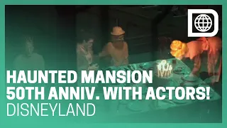 Haunted Mansion 50th Anniversary Ride POV with Live Actors - Disneyland