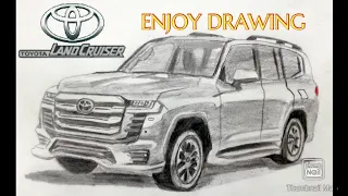 HOW TO DRAW A CAR | TOYOTA LAND CRUISER J300 2022