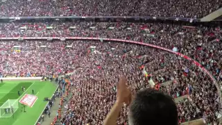 Bubbles at Wembley, West Ham fans