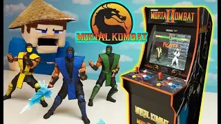 MORTAL KOMBAT Sub Zero Figure vs. Arcade1up Arcade Cabinet FIGHT Unboxing