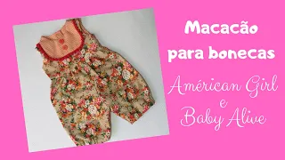 DIY Macacão para Bonecas American Girl🎀DIY🎀PAP🎀TUTORIAL🎀Van Borh