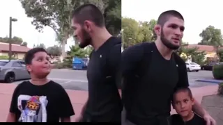Khabib Take Pics With Young Real Madrid Fans