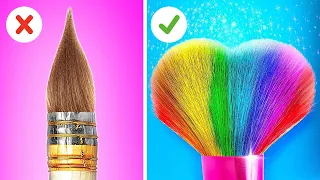 AWESOME ART HACKS & SCHOOL DIY IDEAS || Funny Painting Hacks By 123 GO Like!