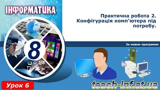 8 клас. Практична робота 2. Конфігурація комп’ютера під потребу.