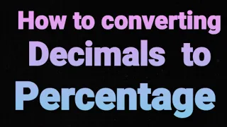 How to convert Decimals to Percentage # in malayalam